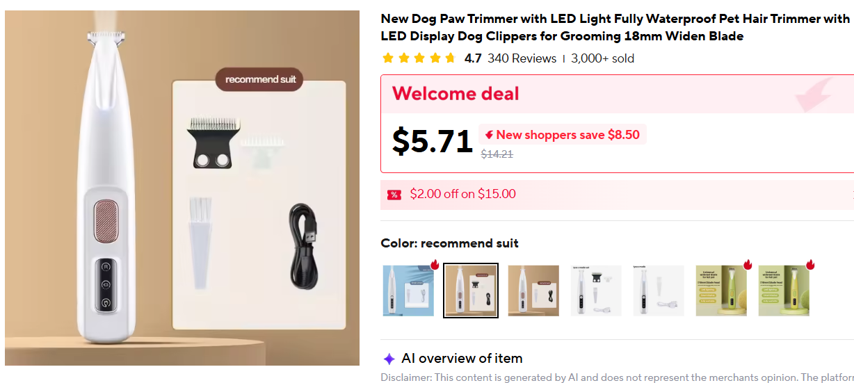 Roudhez  DOG paw TRIMMER